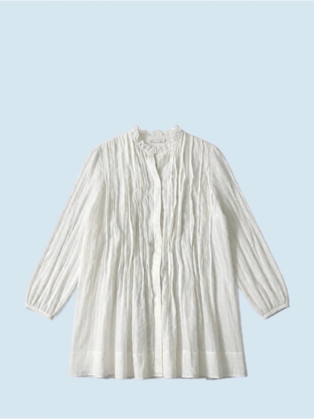 H&M White Pintuck Viscose Mini Dress